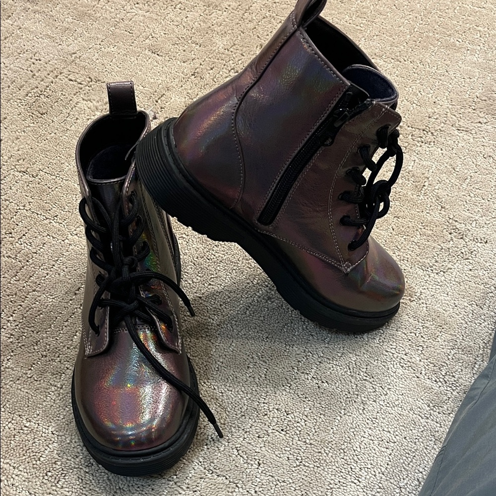 art class Shimmering Purple Kids Boots